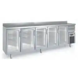 Bajo Mostrador 5 Puertas de Cristal y 2 Cajones FMRV-300 (Refrigeración) Coreco