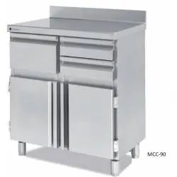 Módulo Bajo Mostrador de 2 Puertas y 2 Cajones y 1 Tolva MMC-90 Coreco