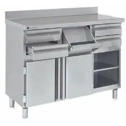 Módulo Bajo Mostrador de 2 Puertas y 4 Cajones y 1 Tolva MMC-140 Coreco