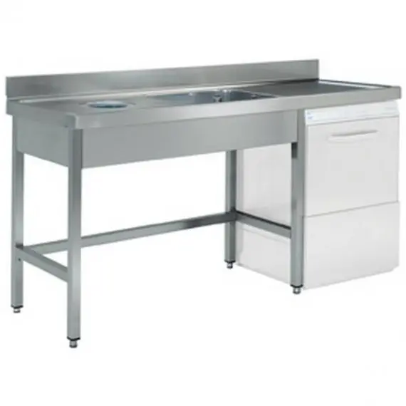 Fregadero con Hueco para lavavajillas y orificio desperdicios 1 Cubeta 1 escurridor