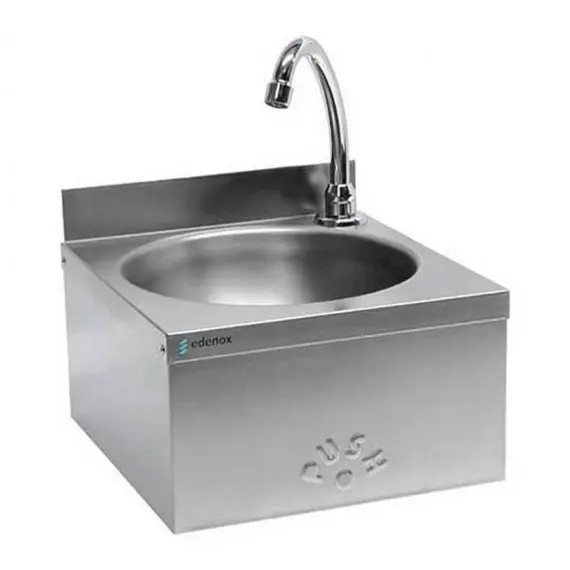 Lavamanos Mural acero Inoxidable con sistema push