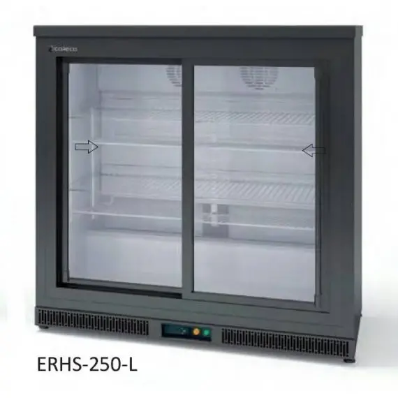 Expositor Refrigerado Sobremesa de 2 Puertas Correderas ERHS-250-L. Coreco
