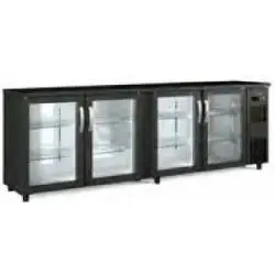 Bajo Mostrador Refrigerado de 4 Puertas de Cristal NBE-250. Coreco