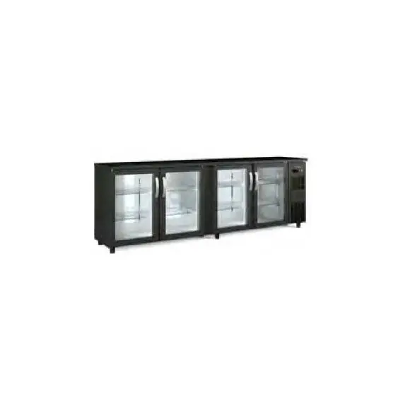 Bajo Mostrador Refrigerado de 4 Puertas de Cristal NBE-250. Coreco