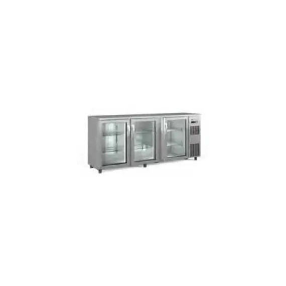 Bajo Mostrador Refrigerado de 3 Puertas de Cristal NBIE-200. Coreco