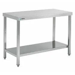 Mesa de Trabajo Central Fondo 500 mm Acero Inoxidable edenox