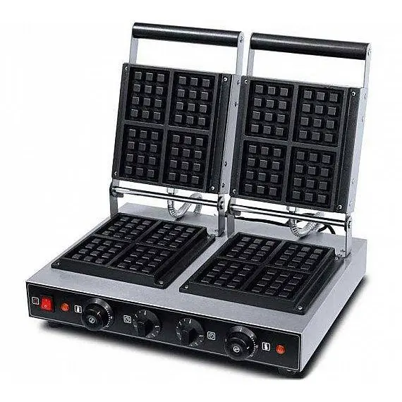 Máquina de Gofres de 2 placas Cuadradas