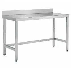 Mesa de Trabajo Mural Fondo 700 mm Acero Inoxidable Sin Estante edenox