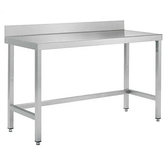 Mesa de Trabajo Mural Fondo 700 mm Acero Inoxidable Sin Estante edenox