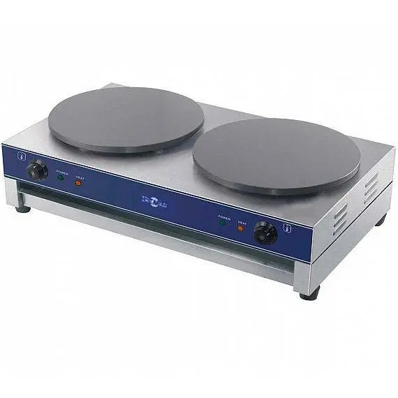 Crepera Eléctrica Profesional 2 placas 40 cm de diametro