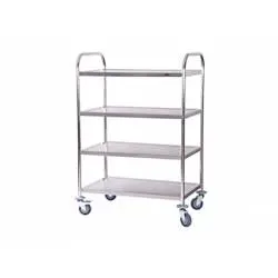 Carros de Servicio Acero Inoxidable 4 Estantes