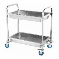 Carros de recogida acero inoxidable 2 Estantes
