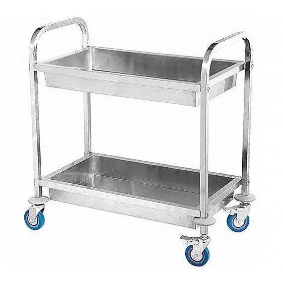 Carros de recogida acero inoxidable 2 Estantes