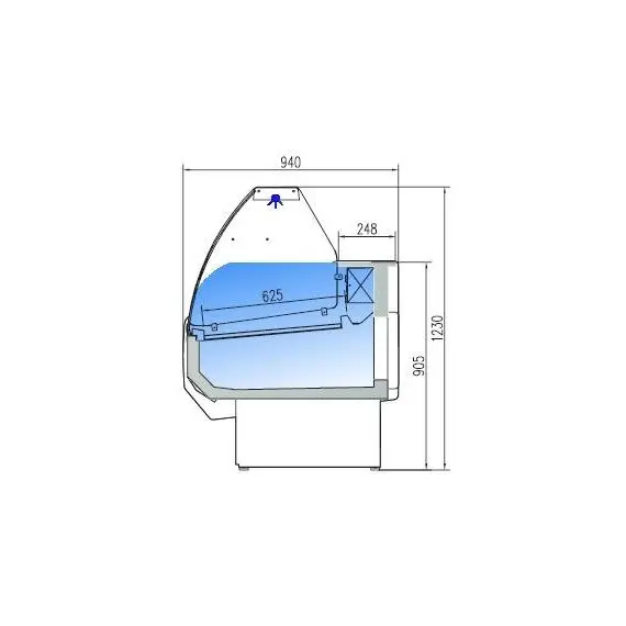Vitrina Refrigerada para Pastelería de 1055 mm CVED-9-10-C. Coreco