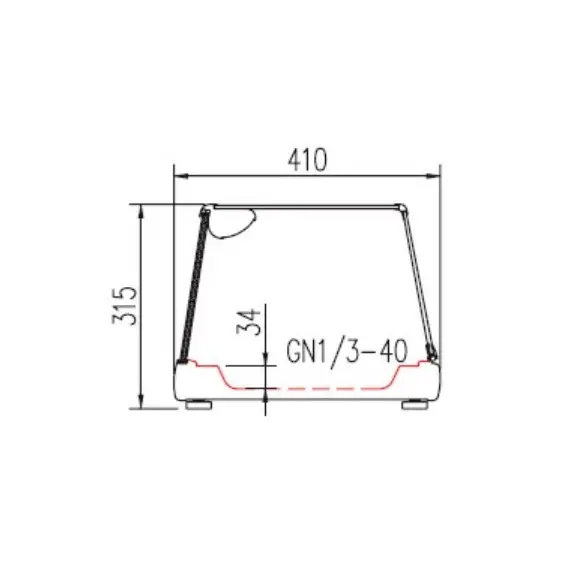Vitrina Refrigerada para Tapas con 8 Cubetas BPC-8. Coreco