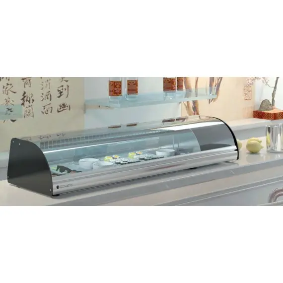 Vitrina Refrigerada para Sushi con 6 Cubetas BCCS-6. Coreco