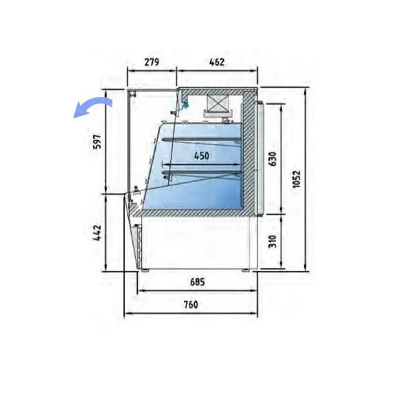 Vitrina Expositora Refrigerada de 2 Puertas CVC-8-15. Coreco