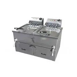 Freidora Eléctrica de Sobremesa Aceite/Agua 2 Cestas