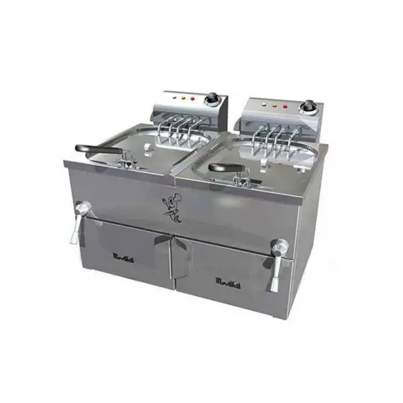 Freidora Eléctrica de Sobremesa Aceite/Agua 2 Cestas