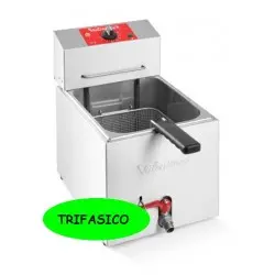 Freidora Eléctrica Sobremesa Cuba 5,5/7 Litros TF-7T. Trifásica. Romagsa