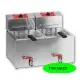 Freidora Eléctrica Sobremesa de 2 Cubas 4/5 + 4/5 Litros TF-55T. Trifásica. Romagsa