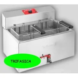 Freidora Eléctrica Sobremesa Cuba 12,5/14 Litros TF-13. Trifásica. Romagsa