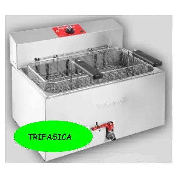 Freidora Eléctrica Sobremesa Cuba 12,5/14 Litros TF-13. Trifásica. Romagsa