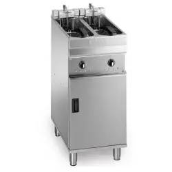 Freidora Eléctrica con Mueble de 2 Cubas de 7/8 Litros EVO-2200. Trifásica. Romagsa