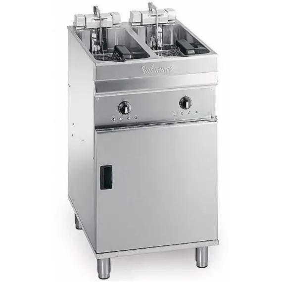 Freidora Eléctrica con Mueble de 2 Cubas de 9/10 Litros EVO-2525T (Turbo). Trifásica. Romagsa