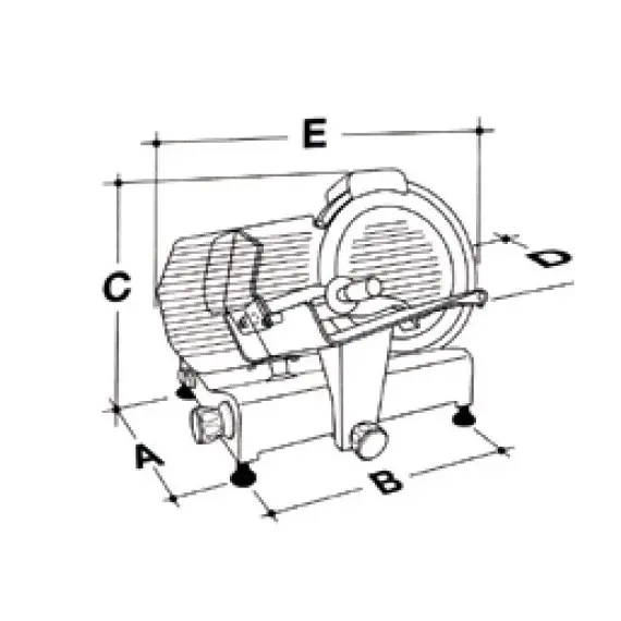 Cortadora Fiambre Transmisión por Correa SXE-275. Romagsa