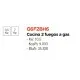 Cocina Sobre Encimera a Gas 2 Fuegos fondo 60 cm G6F2BH6. Romagsa