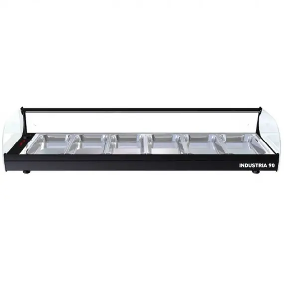 Vitrinas de Tapas calientes cristal curvo abatible