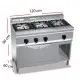 Cocina a Gas 3 Fuegos+Horno Fondo 60 cm G6F3BH12+Horno Maxi. Romagsa