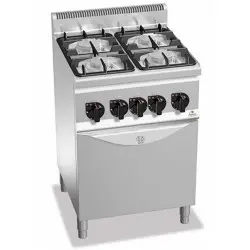 Cocina a Gas 4 Fuegos+Horno Fondo 60 cm G6F4PW+FG1. Romagsa
