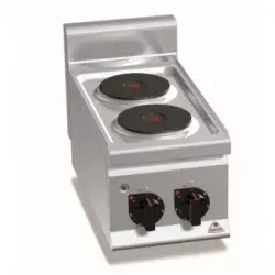 Cocina Sobre Encimera Eléctrica de 2 Fuegos Fondo 60 cm E6P2B. Romagsa