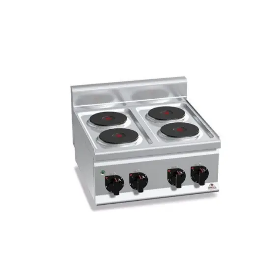 Cocina Sobre Encimera Eléctrica de 4 Fuegos Fondo 60 cm E6P4B. Romagsa