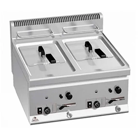 Freidora Sobremesa a Gas 2 Cubas 8 + 8 Litros GL8+8B. Romagsa