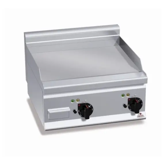 Fry Top 600 Eléctrico Placa Lisa de Cromo Duro E6FL6BP-2/CR. Romagsa