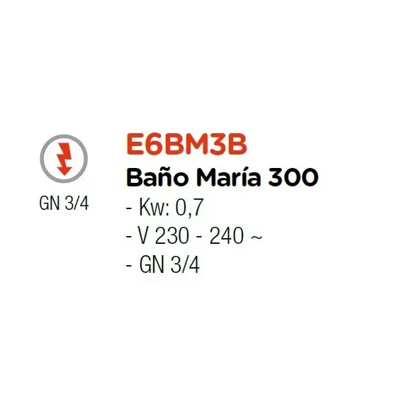 Baño María Sobremesa 300 Eléctrico E6BM3B. Romagsa
