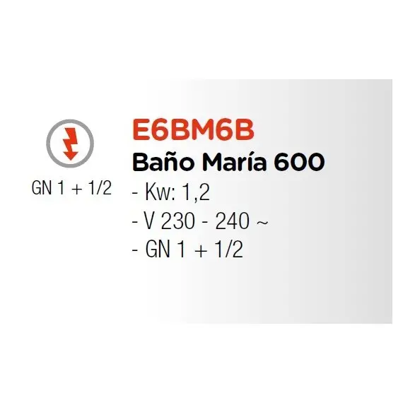 Baño María Sobremesa 600 Eléctrico E6BM6B. Romagsa