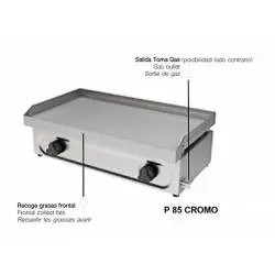 Plancha a gas Cromo duro movilfrit