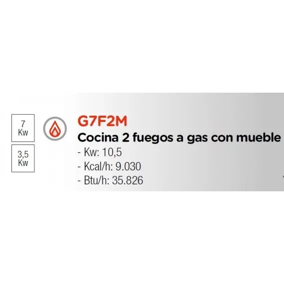 Cocina a Gas 4 Fuegos con Mueble High Power G7F4M. Romagsa