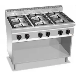 Cocina a Gas 6 Fuegos con Mueble High Power G7F6M. Romagsa