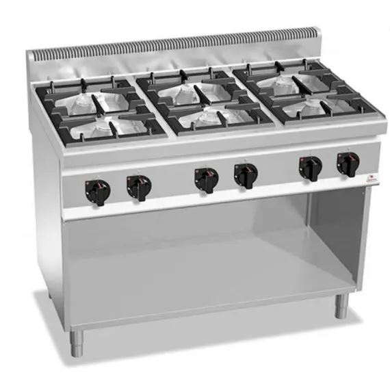 Cocina a Gas 6 Fuegos con Mueble Max Power G7F6MP. Romagsa