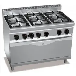 Cocina a Gas 6 Fuegos con Horno Maxi High Power G7F6+T. Romagsa
