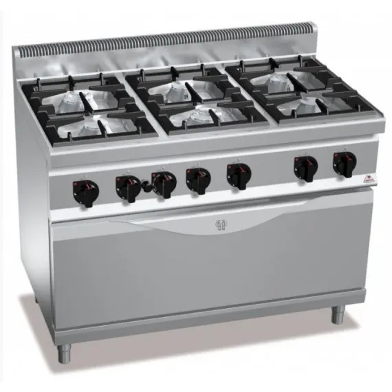 Cocina a Gas 6 Fuegos con Horno Maxi High Power G7F6+T. Romagsa