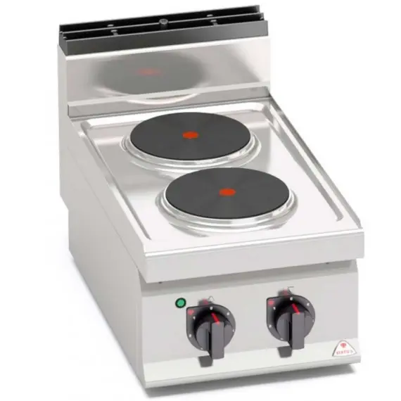 Cocina Eléctrica 2 Fuegos Redondos Sobremesa E7P2B. Romagsa