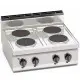 Cocina Eléctrica 4 Fuegos Redondos Sobremesa E7P4B. Romagsa