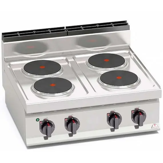Cocina Eléctrica 4 Fuegos Redondos Sobremesa E7P4B. Romagsa