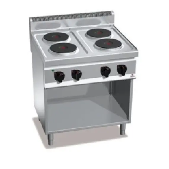Cocina Eléctrica 4 Fuegos Redondos con Mueble E7P4M. Romagsa